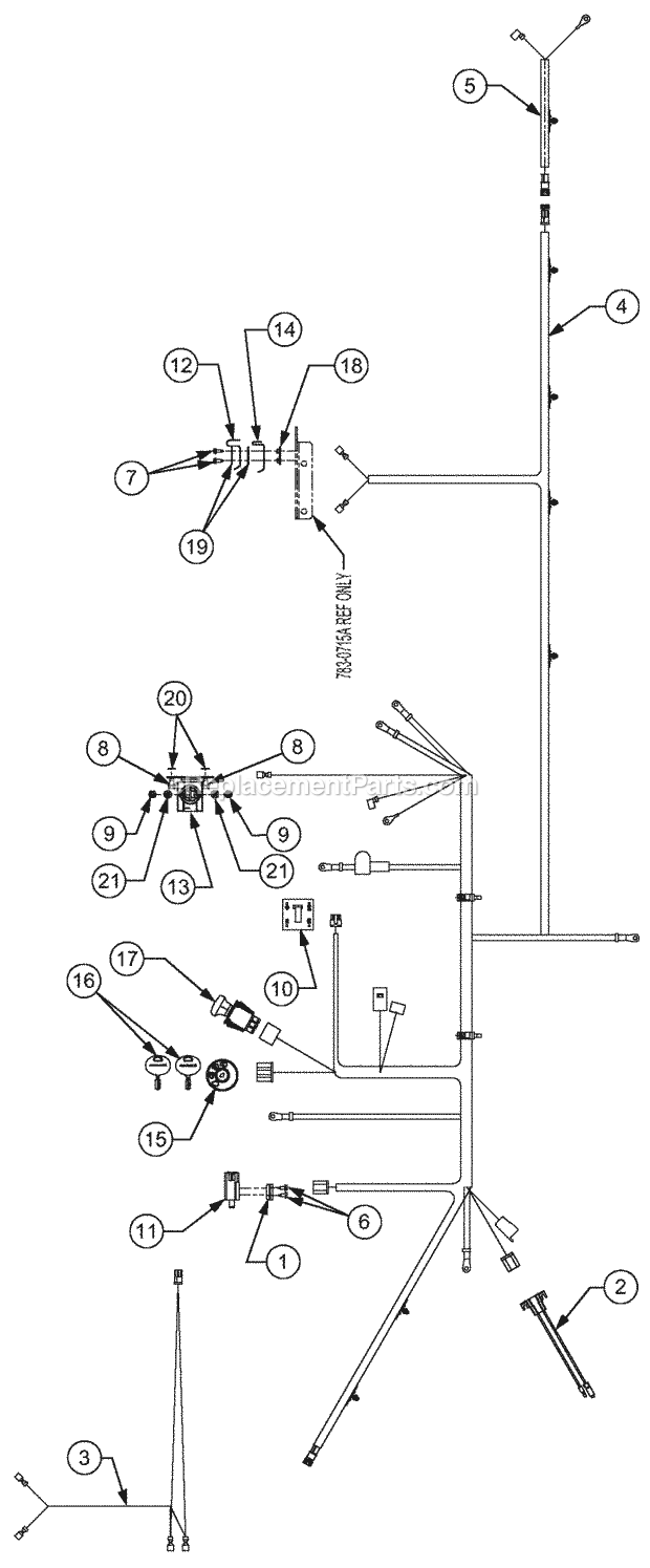 Electrical System Diagram and Parts List for 1527 13A-241G100 Cub Cadet Lawn Tractor